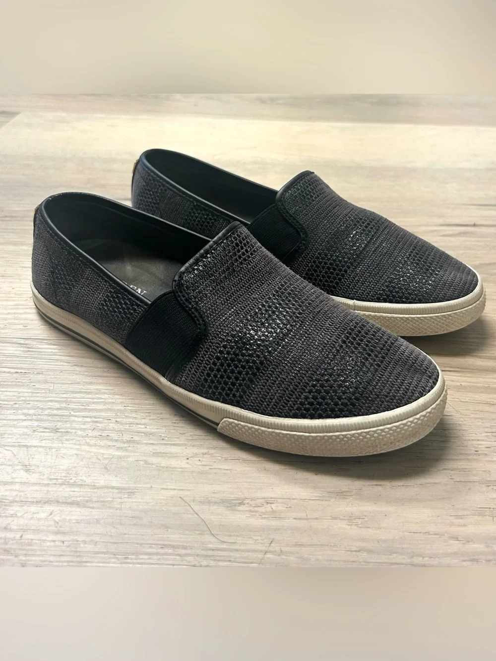 Ralph Lauren Shoes Womens 8.5B Jinny Slip On Flats Sneakers Black Casual Comfort